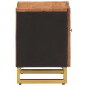 SZAFKA NOCNA BRĄZOWO-CZARNA DREWNO MANGO