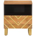 SZAFKI NOCNE 2 SZT BRĄZOWO-CZARNE DREWNO MANGO