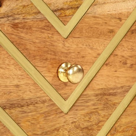 SZAFKI NOCNE 2 SZT BRĄZOWO-CZARNE DREWNO MANGO