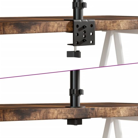 STOJAK NA DWA MONITORY CZARNY STALOWY 75/100MM