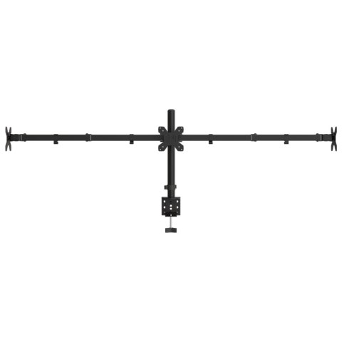 STOJAK NA TRZY MONITORY CZARNY STALOWY 75/100MM