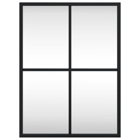 LUSTRO ŚCIENNE CZARNE 30X40CM PROSTOKĄTNE ŻELAZO