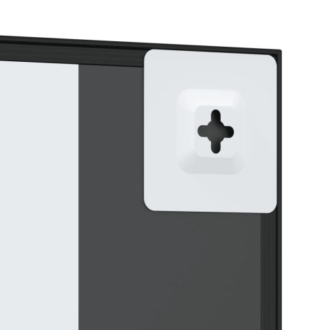 LUSTRO ŚCIENNE CZARNE 30X40CM PROSTOKĄTNE ŻELAZO