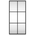 LUSTRO ŚCIENNE CZARNE 30X60CM PROSTOKĄTNE ŻELAZO