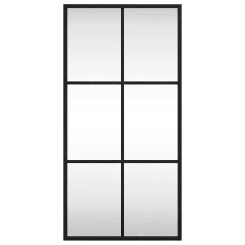 LUSTRO ŚCIENNE CZARNE 30X60CM PROSTOKĄTNE ŻELAZO