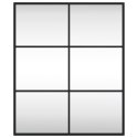LUSTRO ŚCIENNE CZARNE 50X60CM PROSTOKĄTNE ŻELAZO
