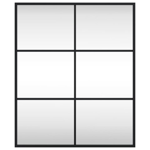 LUSTRO ŚCIENNE CZARNE 50X60CM PROSTOKĄTNE ŻELAZO