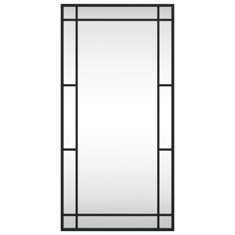 LUSTRO ŚCIENNE CZARNE 40X80CM PROSTOKĄTNE ŻELAZO