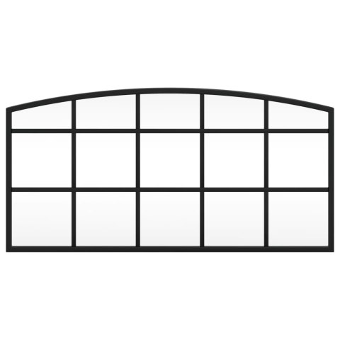 LUSTRO ŚCIENNE CZARNE 60X30CM ZAKOŃCZONE ŁUKIEM ŻELAZO