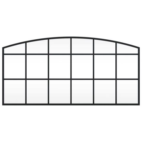 LUSTRO ŚCIENNE CZARNE 80X40CM ZAKOŃCZONE ŁUKIEM ŻELAZO