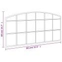 LUSTRO ŚCIENNE CZARNE 80X40CM ZAKOŃCZONE ŁUKIEM ŻELAZO