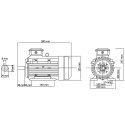 SILNIK ELEKTR. 3-FAZOWY ALUMINIUM 3 KW/4 KM 2 P 2840 OBR./MIN