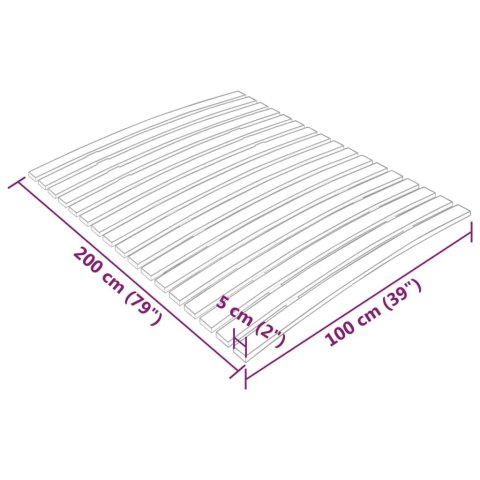 STELAŻ DO ŁÓŻKA Z 17 LISTWAMI 100X200CM