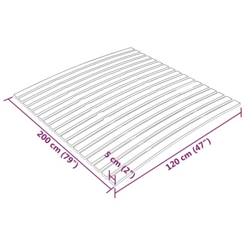 STELAŻ DO ŁÓŻKA Z 17 LISTWAMI 120X200CM