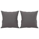 2-OSOBOWA SOFA Z PODUSZKAMI SZARA 120CM SZTUCZNA SKÓRA