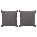 2-OSOBOWA SOFA Z PODUSZKAMI SZARA 140CM SZTUCZNA SKÓRA