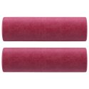 PODUSZKI OZDOBNE 2 SZT CZERWIEŃ WINNA Ø15X50CM AKSAMIT