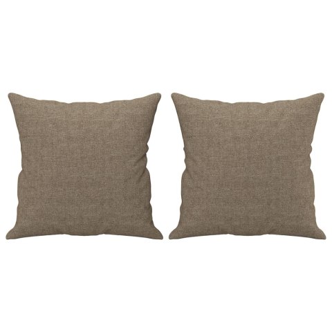 PODUSZKI OZDOBNE 2SZT KOLOR TAUPE 40X40CM TKANINA