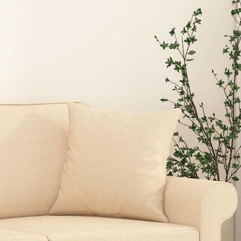 PODUSZKI OZDOBNE 2 SZT KREMOWE 40X40CM TKANINA