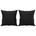 2-OSOBOWA SOFA Z PODUSZKAMI CZARNA 120CM SZTUCZNA SKÓRA