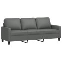 3-OSOBOWA SOFA Z PODNÓŻKIEM CIEMNOSZARY 180CM TKANINĄ
