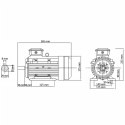 SILNIK ELEKTR. 3-FAZOWY ALUMINIUM 2,2 KW/3 KM 2840 OBR./MIN