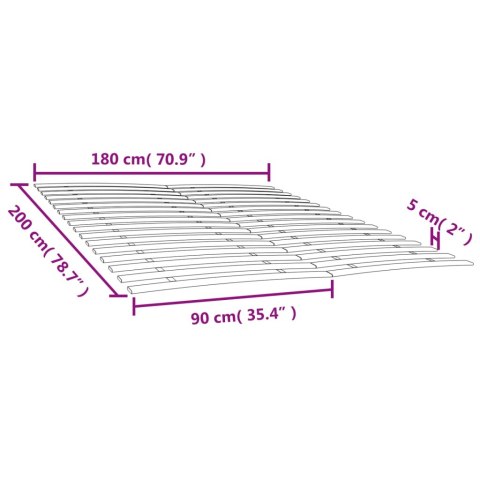 STELAŻ DO ŁÓŻKA 34 LISTWY 2 SZT 90X200CM