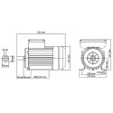 SILNIK ELEKTRYCZNY 1-FAZOWY ALUMINIUM 1,5KW/2HP 2P 2800RPM