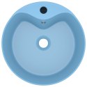 UMYWALKA Z PRZELEWEM MATOWY BŁĘKIT 36X13CM CERAMICZNA