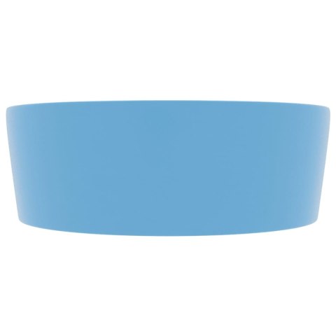 UMYWALKA Z PRZELEWEM MATOWY BŁĘKIT 36X13CM CERAMICZNA