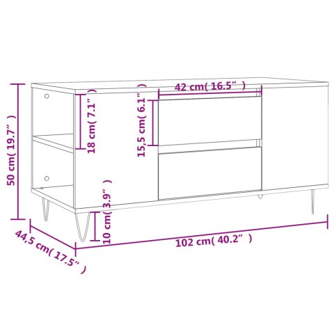 STOLIK KAWOWY BIAŁY 102X44,5X50CM