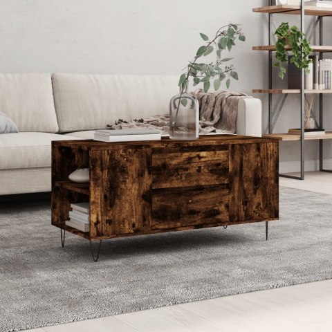 STOLIK KAWOWY PRZYDYMIONY DĄB 102X445X50CM