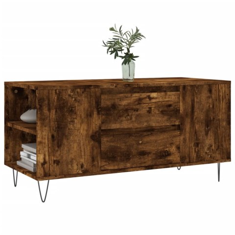 STOLIK KAWOWY PRZYDYMIONY DĄB 102X445X50CM