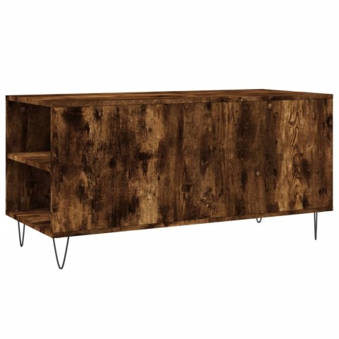 STOLIK KAWOWY PRZYDYMIONY DĄB 102X445X50CM