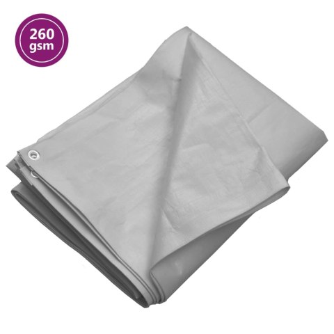 PLANDEKA 260G/M² 6X8M SZARA HDPE