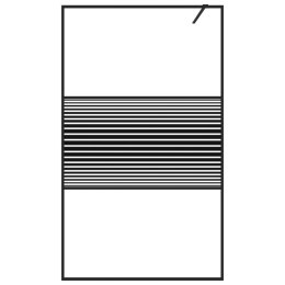 ŚCIANKA PRYSZNICOWA CZARNA 115X195CM PRZEJRZYSTE SZŁO ESG