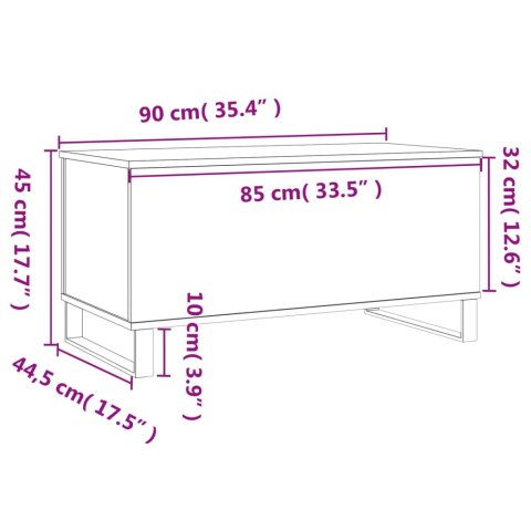 STOLIK KAWOWY BIAŁY 90X445X45CM