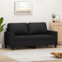 2-OSOBOWA SOFA CZARNA 140CMSZTUCZNA SKÓRA