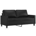 2-OSOBOWA SOFA CZARNA 140CMSZTUCZNA SKÓRA
