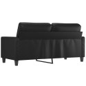 2-OSOBOWA SOFA CZARNA 140CMSZTUCZNA SKÓRA