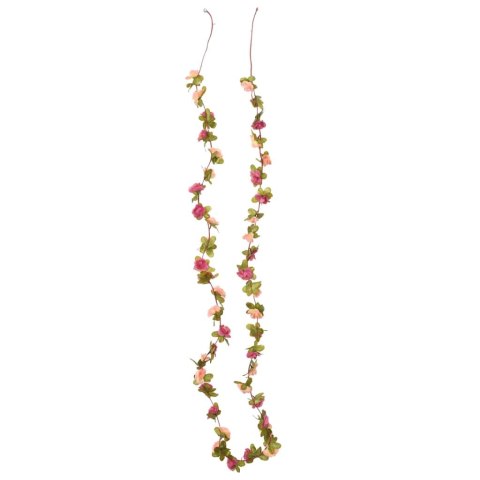 SZTUCZNE GIRLANDY KWIATOWE 6SZT RÓŻANA CZERWIEŃ 250CM