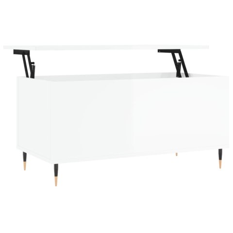 STOLIK KAWOWY BIAŁY POŁYSK 90X445X45CM