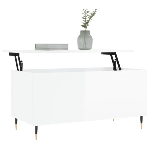 STOLIK KAWOWY BIAŁY POŁYSK 90X445X45CM