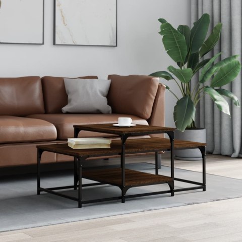 STOLIK KAWOWY BRĄZOWY DĄB 102X60X45CM