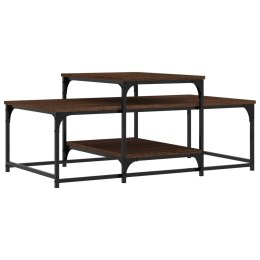 STOLIK KAWOWY BRĄZOWY DĄB 102X60X45CM
