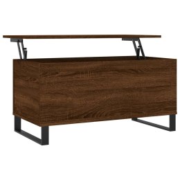 STOLIK KAWOWY BRĄZOWY DĄB 90X445X45CM