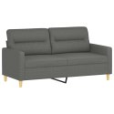 2-OSOBOWA SOFA Z PODUSZKAMI CIEMNOSZARA 140CM TKANINA