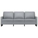 SOFA 3-OSOBOWA JASNOSZARA 180CM TAPICEROWANA TKANINĄ
