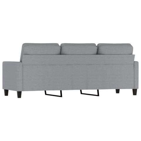 SOFA 3-OSOBOWA JASNOSZARA 180CM TAPICEROWANA TKANINĄ