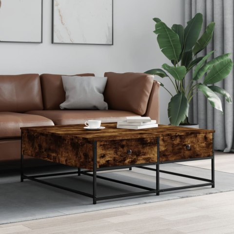 STOLIK KAWOWY PRZYDYMIONY DĄB 100X99X40CM